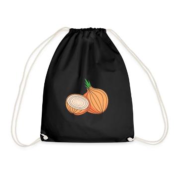 Zwiebel - Turnbeutel - Schwarz - Vorne