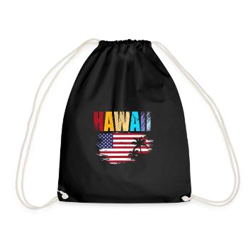 Maui Hawaii Hawaiian - Drawstring Bag - black - Front