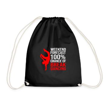 Breakdancing - Drawstring Bag - black - Front