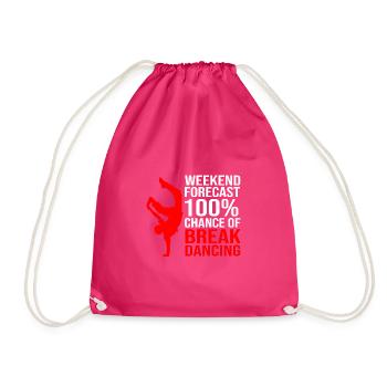 Breakdancing - Drawstring Bag - fuchsia - Front