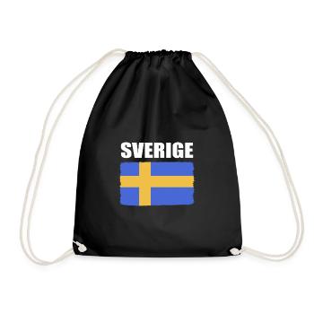 Suède Suédois - Sac de sport léger - noir - Devant