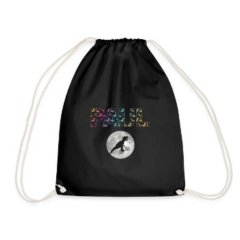 PAUL - Beau prénom de garçon avec dinosaure - Sac de sport léger - noir - Devant