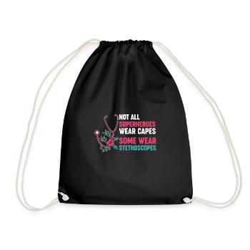 Cardiologist Humor Cardiology Nurse - Drawstring Bag - black - Front