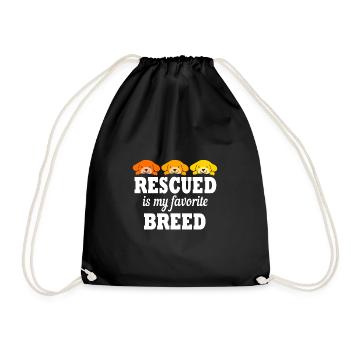 Dog Rescue Animal Rights Animal Rescue Animal Shelter - Drawstring Bag - black - Front