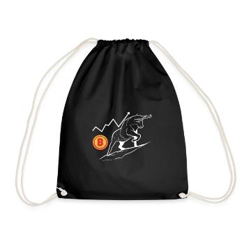 Bitcoin - Drawstring Bag - black - Front