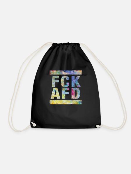 Fuck AFD - Turnbeutel - Schwarz