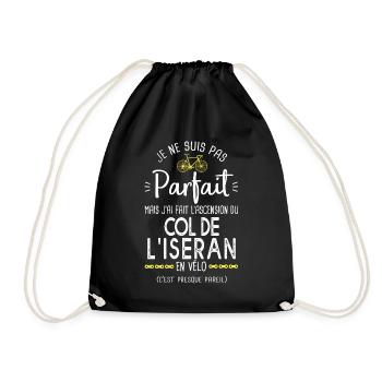 pas parfait col iseran en vélo humour cyclisme - Sac de sport léger - noir - Devant