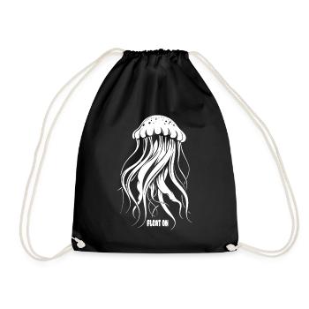 Flottez, méduses avec des tentacules, créatures marines - Sac de sport léger - noir - Devant