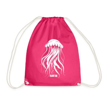Flottez, méduses avec des tentacules, créatures marines - Sac de sport léger - fuchsia - Devant