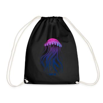 Flottez, méduses avec des tentacules, créatures marines - Sac de sport léger - noir - Devant