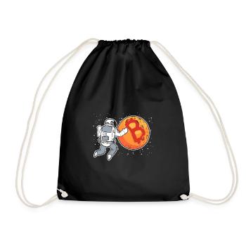 Bitcoin - Drawstring Bag - black - Front