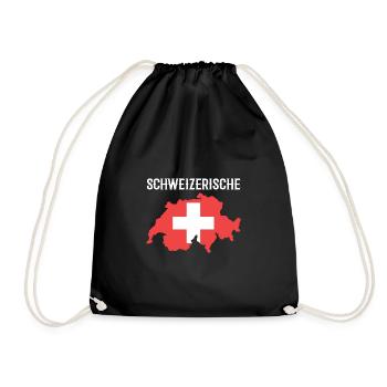 Schweiz - Turnbeutel - Schwarz - Vorne