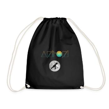 ANTON - Beautiful boy name with dinosaur - Drawstring Bag - black - Front