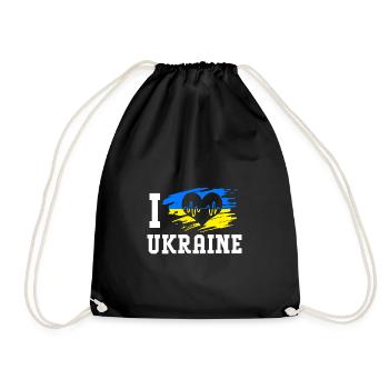 Ukraine - Turnbeutel - Schwarz - Vorne