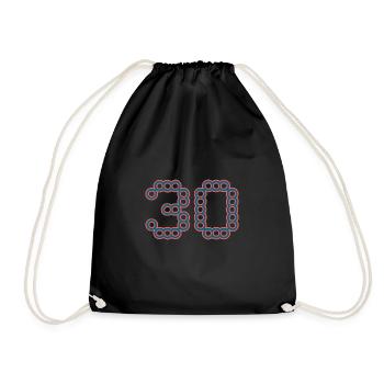 30. 30 YEARS. 30th ANNIVERSARY. 30 YEARS ANNIVERSARY. - Drawstring Bag - black - Front