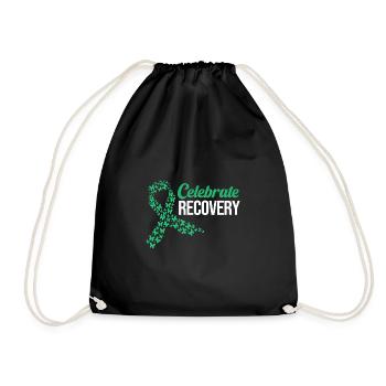 Drug-free addiction addicted - Drawstring Bag - black - Front