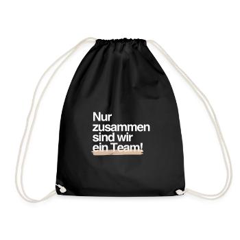 Strong Together — Team Spirit Design - Drawstring Bag - black - Front