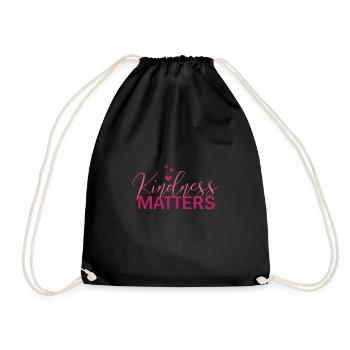 Kindness Matters Mental Health Awareness - Drawstring Bag - black - Front