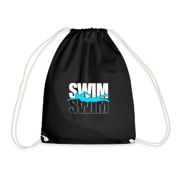 Swimming Swimmers Swimming Pool Swimming Instructors - Drawstring Bag - black - Front