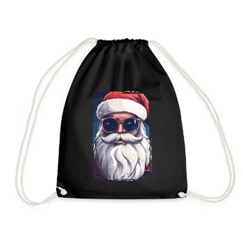 Frohe Weihnachten - Turnbeutel - Schwarz - Vorne
