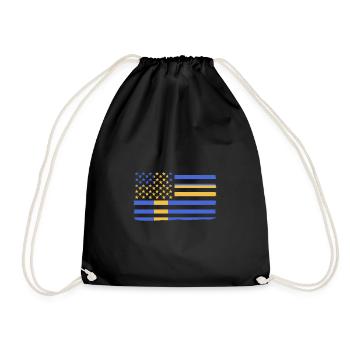 Schweden Schwedisch - Turnbeutel - Schwarz - Vorne