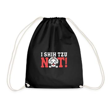 Shih Tzu - Drawstring Bag - black - Front