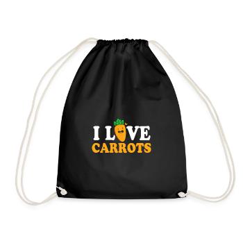 Carrot Vegetables - Drawstring Bag - black - Front