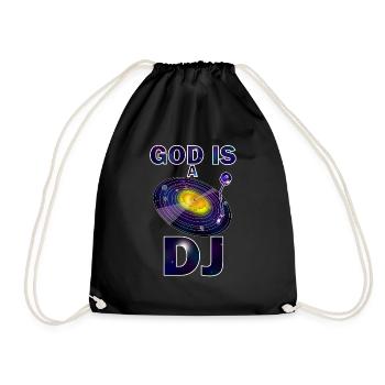 god is a dj - Sac de sport léger - noir - Devant