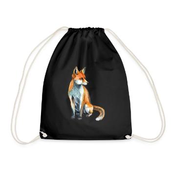 Fuchs - Turnbeutel - Schwarz - Vorne