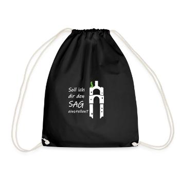Sag set, suspension fork, mountain bike - Drawstring Bag - black - Front