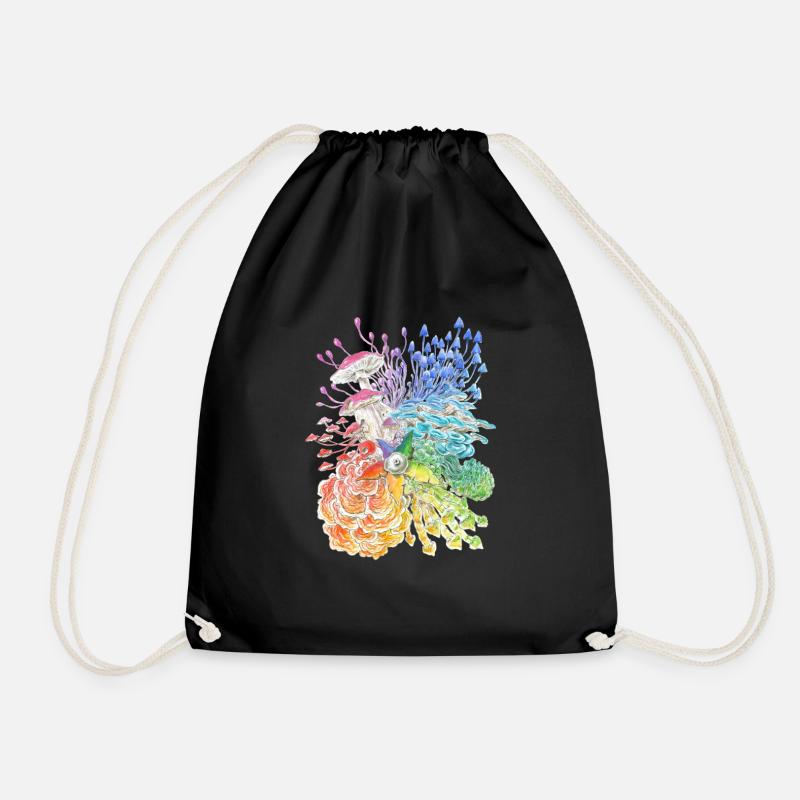 Champignons arc-en-ciel / diversité - Sac de sport léger - noir
