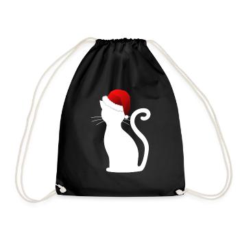 Chat Noël Noël Joyeux Noël - Sac de sport léger - noir - Devant