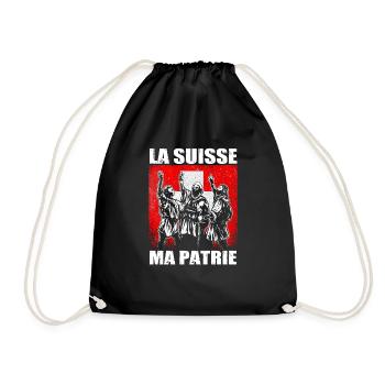 Suisse Accueil Rütli Serment Patriote Gift fr - Sac de sport léger - noir - Devant