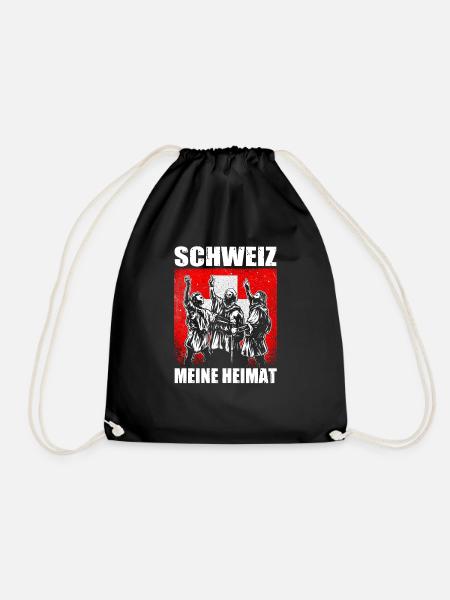 Schweiz Heimat Rütlischwur Patriot Geschenk de - Turnbeutel - Schwarz