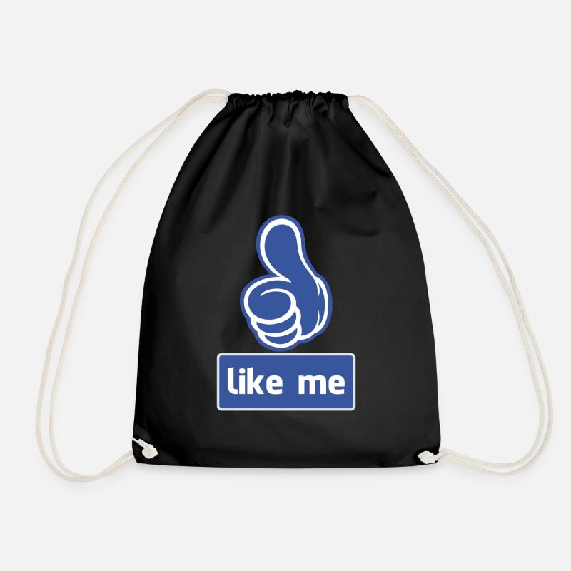 like me - Drawstring Bag - black