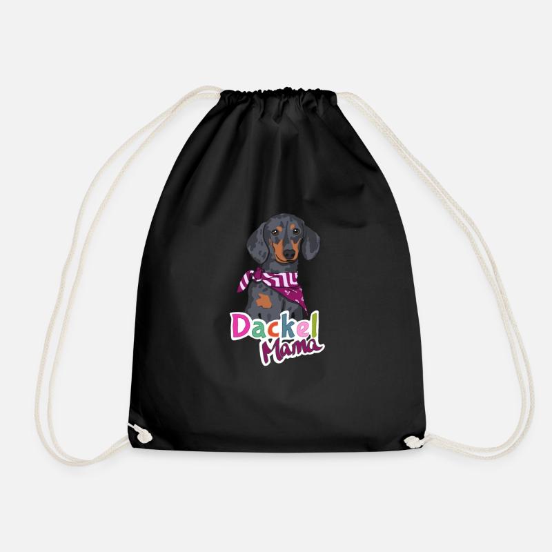 Dackel Mama / Dachshund Mom - Turnbeutel - Schwarz