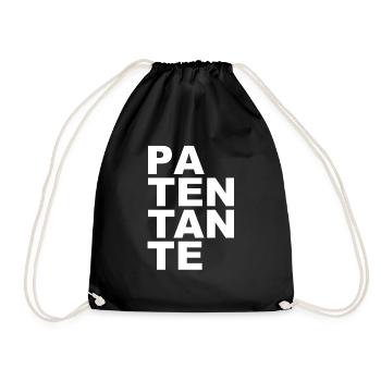 Patentante - tolles Motiv für die Tante - Turnbeutel - Schwarz - Vorne