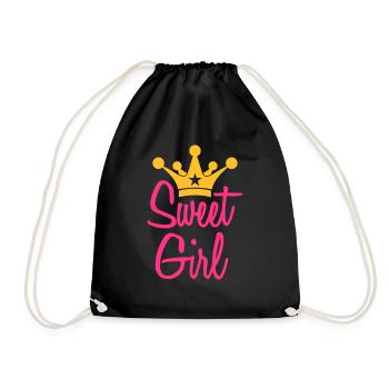 Sweet Girl - Turnbeutel - Schwarz - Vorne