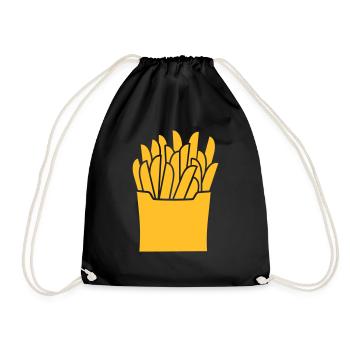 Fries - Drawstring Bag - black - Front