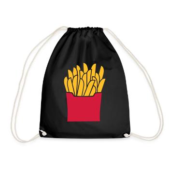 Fries - Drawstring Bag - black - Front