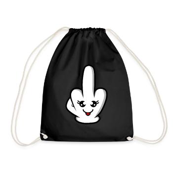 Doigt du Kawaii - Sac de sport léger - noir - Devant