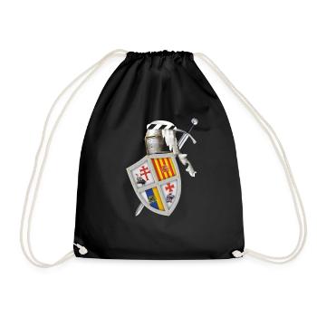 Schild Helm Schwert - Drawstring Bag - black - Front