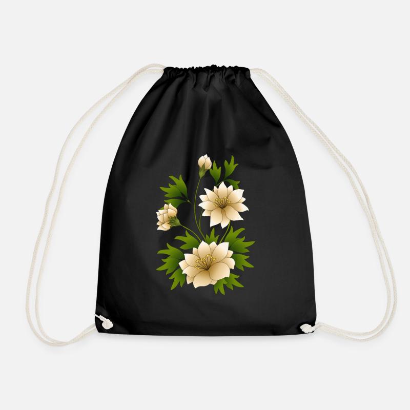 fleurs - Sac de sport léger - noir