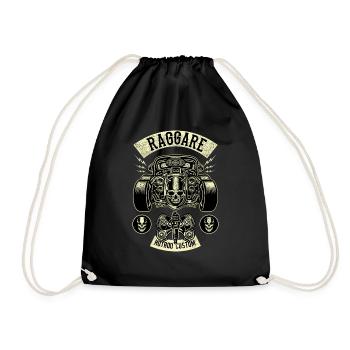 Raggare Hot Rod Custom Car Skull Dragster Vintage - Turnbeutel - Schwarz - Vorne