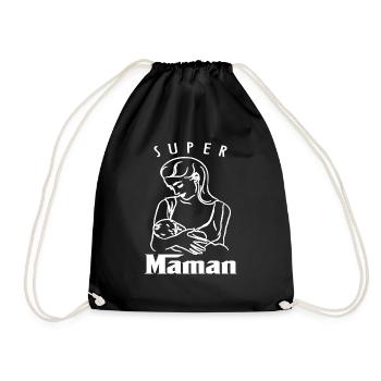 super maman - Sac de sport léger - noir - Devant