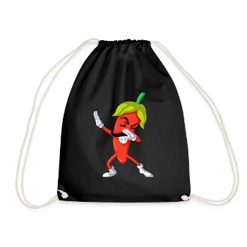 pepper dabbing - Drawstring Bag - black - Front