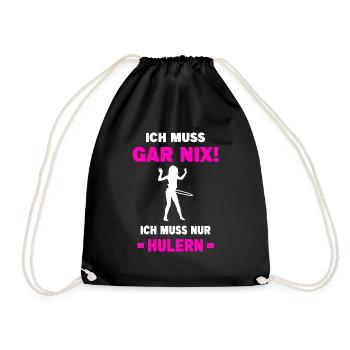 Hulahoop Hula Fitness Reifen Hoop Sport Hullern - Turnbeutel - Schwarz - Vorne