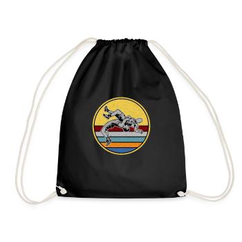 Ringen Ringer Kampfsport Sport Ringkampf Freistil - Turnbeutel - Schwarz - Vorne