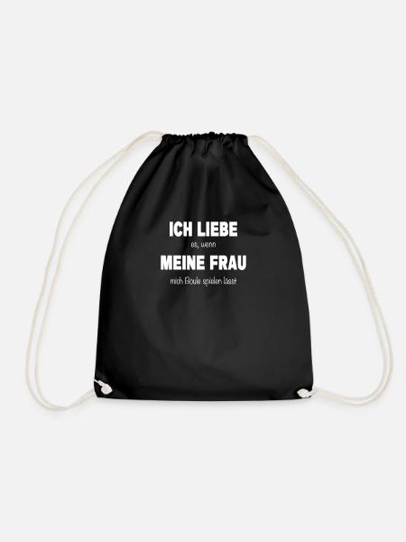 Boule Petanque Boccia Boulespieler Boules Kugel - Turnbeutel - Schwarz