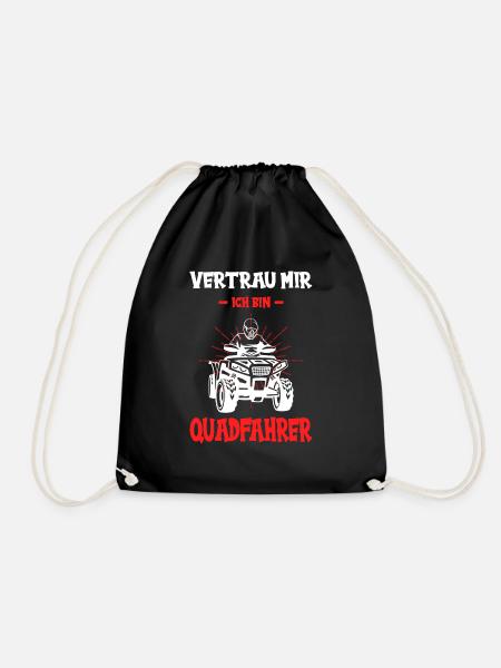 Quad Quadfahrer Motorsport Offroad Quad Spruch - Turnbeutel - Schwarz